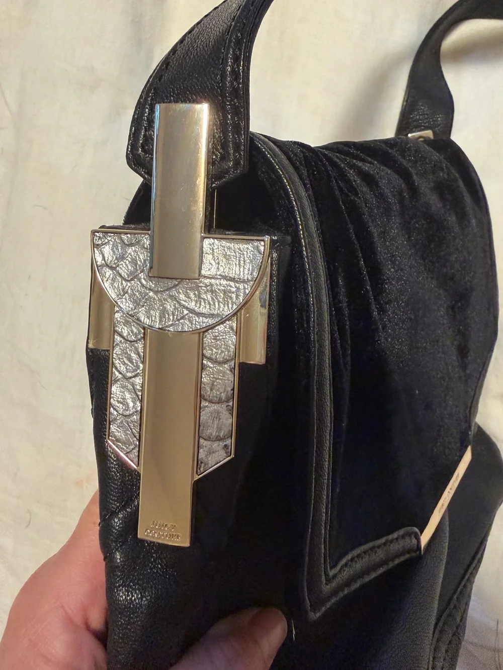 Juicy Couture Shoulder Bag - Velvet & Leather